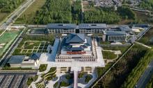 An aerial view of China's first archaeological museum in the city of Xi'an, Shaanxi Province. 